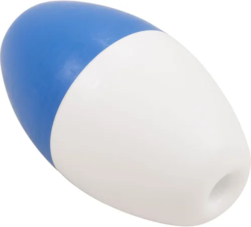 Vista 2 de R181016 Pentair #350 Flotador de cuerda de 3 x 5 pulgadas, ovalado azul/blanco