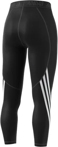 Vista 5 de adidas Leggings largos Techfit de 3 rayas para mujer Negro