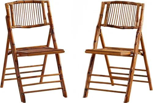 Vista 10 de Silla plegable de bambú, silla de comedor vintage plegable completamente mejorada con 330 libras hecha a mano para sala de estar, patio, jardín