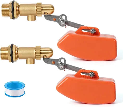 Vista 10 de Válvula de flotador de 1/2 pulgada, válvula de flotador de agua de latón con brazo ajustable, válvula de bola flotante de llenado automático y 1/2