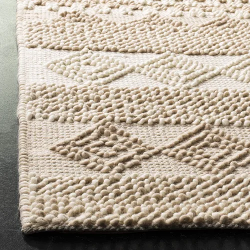 Vista 6 de SAFAVIEH Natura Collection - Alfombra decorativa de 2 x 3 pies, color beige y marfil, hecha a mano de lana tribal marroquí y algodón, ideal