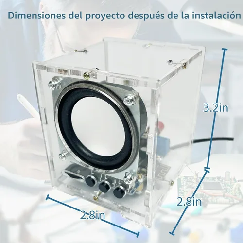 Vista 6 de Altavoces de audio Altavoz de luz Entrada de audio múltiple Calidad de sonido HD Kit de proyecto para adultos Kit de práctica de soldadura