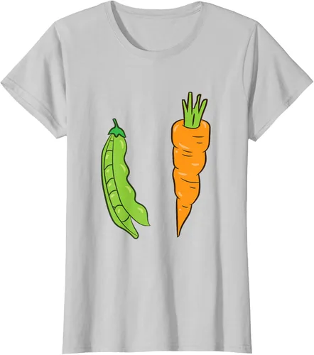 Vista 15 de Camiseta de disfraz de zanahoria con guisantes y zanahorias, Blanco, S