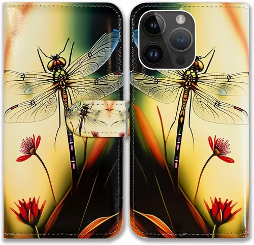 Vista 18 de Bcov Funda para iPhone 15 Pro Max, funda de piel con tapa y soporte para tarjeta y soporte para iPhone 15 Pro Max
