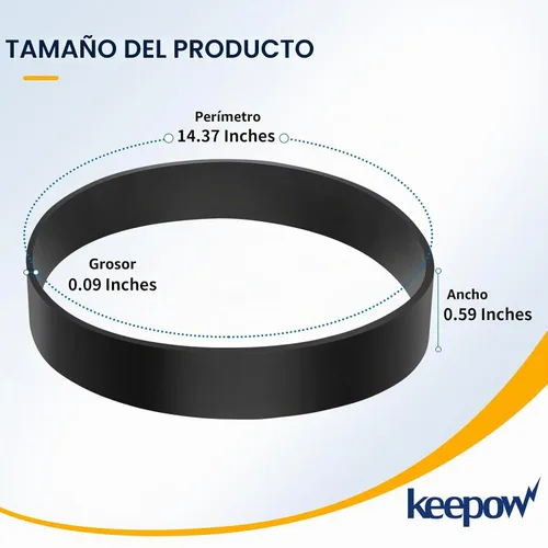 Vista 3 de KEEPOW Powermax Pet - Cinturón de vacío para aspiradora vertical Dirt Devil Style 5/Royal