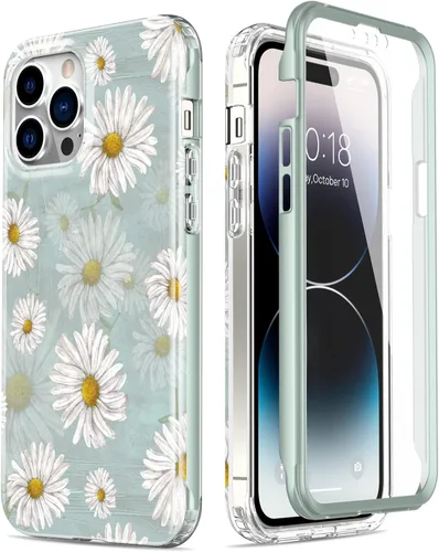 Vista 35 de Esdot Funda para iPhone 14 con Protector de Pantalla Integrado, Funda Resistente de Grado Militar con Diseños de Moda para Mujeres y Niñas, Funda