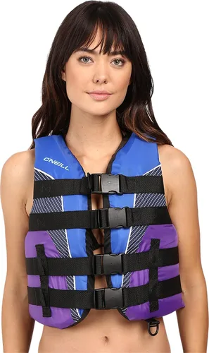 Vista 8 de O'Neill Chaleco salvavidas SuperLite USCG para mujer Negro/humo/negro: ultra violeta