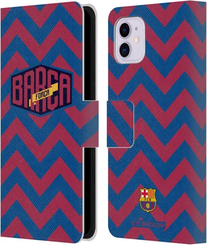 Vista 34 de Head Case Designs Funda de piel con licencia oficial del FC Barcelona con logotipo y patrón de Forca Barca, compatible con Apple iPhone 11