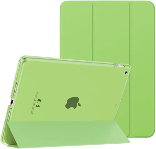 Vista 12 de MoKo - Funda compatible con iPad 2019, fina, ligera, inteligente, carcasa, cubierta de soporte con protector trasero traslúcido esmerilado 1-Oro Rosa