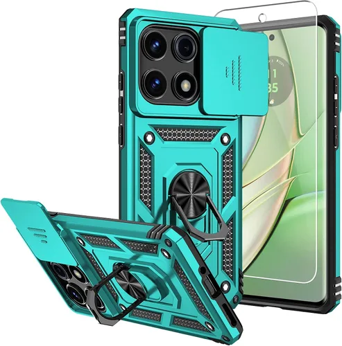 Vista 11 de Funda para Motorola Edge 2025 con protector de pantalla HD y cubierta para Oro rosa