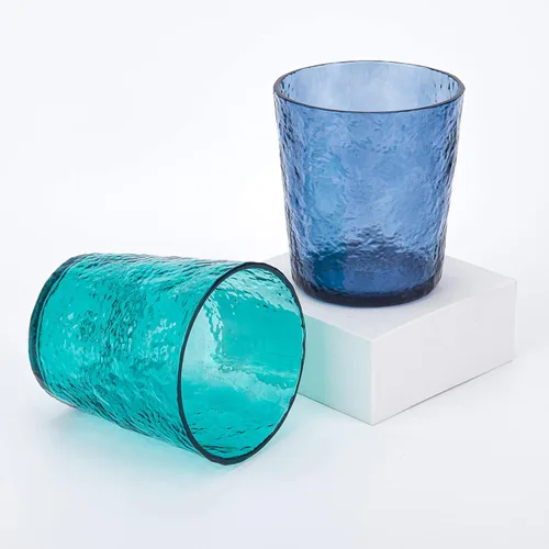 Vista 3 de KX-WARE Vasos de plástico de acrílico de 12 onzas, juego de 8 unidades, color azul