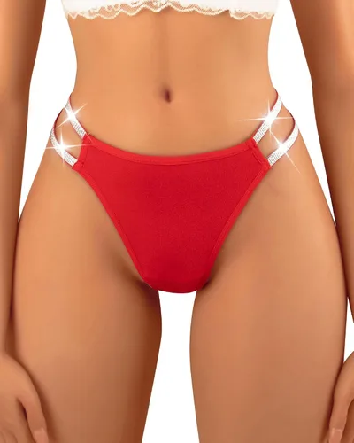 Vista 20 de Ropa interior con purpurina transpirable con encaje sexy para mujer