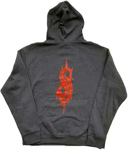 Vista 4 de Slipknot Sudadera con capucha Tribal S Band Logo Oficial Unisex Gris Pullover, Gris, Grande