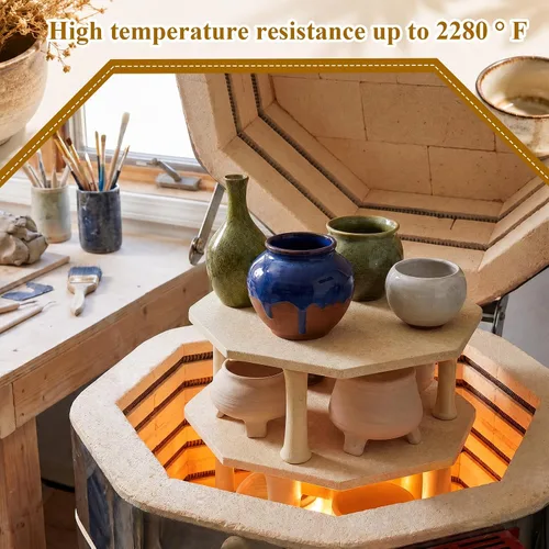 Vista 5 de Lobydansence Paquete de 2 estantes octogonales de horno de 3 pulgadas