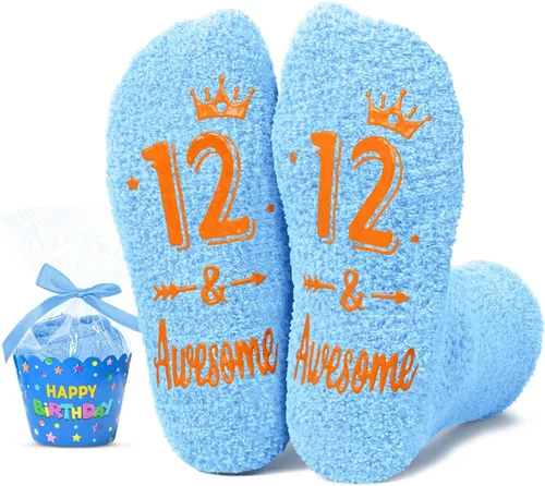 Vista 9 de HAPPYPOP Birthday Gift Ideas - Birthday Socks for 5-12 Year Old Kids Boys Girls