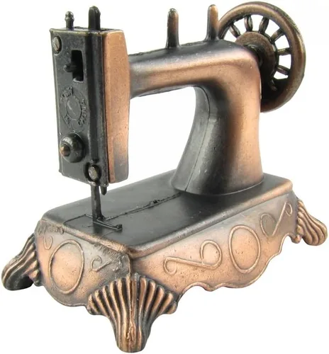 Vista 3 de Máquina de coser a mano modelo a escala 1:6 Sacapuntas de lápiz de metal en miniatura para casa de muñecas