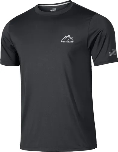 Vista 20 de NORTHYARD Camisetas de entrenamiento para correr para hombre, secado rápido Verde Armada (ArmyGreen)