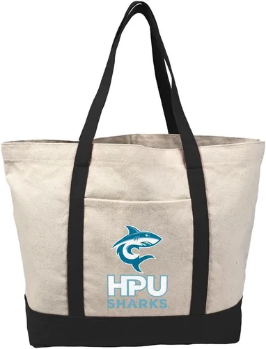 Vista 141 de Campus Lab Bolsa de lona con logotipo primario colegiado con bolsillo externo, bolsa de hombro reutilizable para ir de compras, playa Águilas A&m