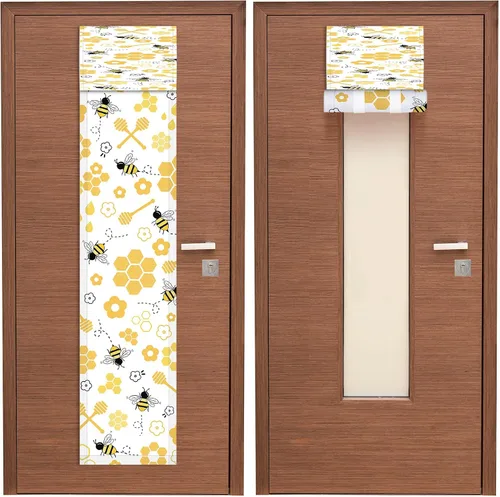 Vista 11 de Leinuosen 2 piezas cortinas cubiertas para puerta y ventana de aula, cortinas opacas de bloqueo para puertas de vidrio, cobertura de ventanas