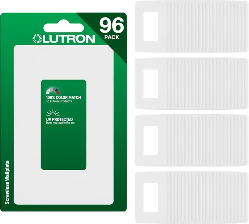 Vista 26 de Lutron Claro - Placa de pared de 1 banda (paquete de 6) CW-1-AL-6 almendra