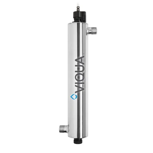 Vista 2 de Viqua VH410 Sistema de Agua Ultravioleta para el Hogar de Acero Inoxidable - 18 GPM 3/4 MNPT 120V