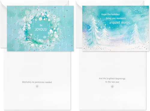 Vista 6 de Hallmark - Surtido de tarjetas festivas en caja, temporada de luz y amor (6 diseños, 36 tarjetas con sobres)