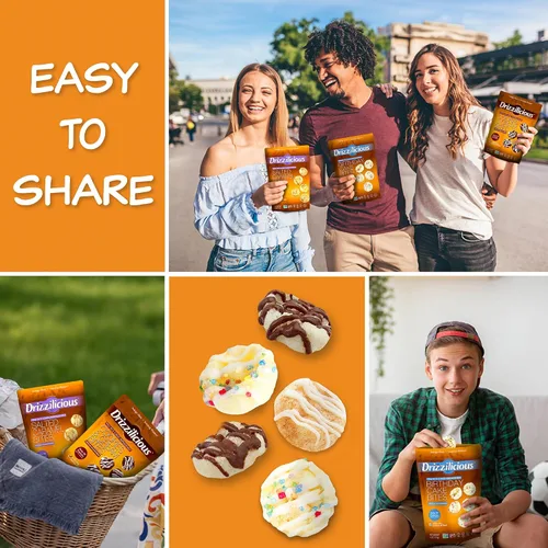 Vista 6 de Drizzilicious Paquete Variado de Mini Tortas de Arroz - Galletas de Arroz, Aperitivo Saludable para Adultos y Niños, Tortas de Arroz con Sabor