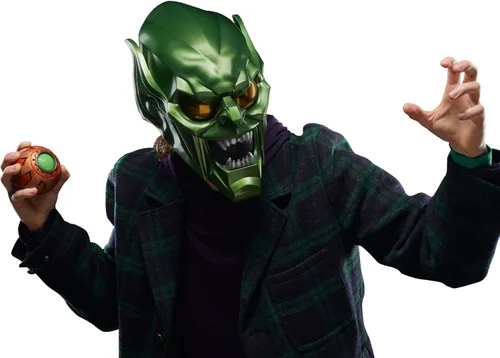 Vista 8 de Marvel Legends Series Green Goblin - Casco de juego de rol premium, Spider-Man: No Way Home para adultos, equipo coleccionable