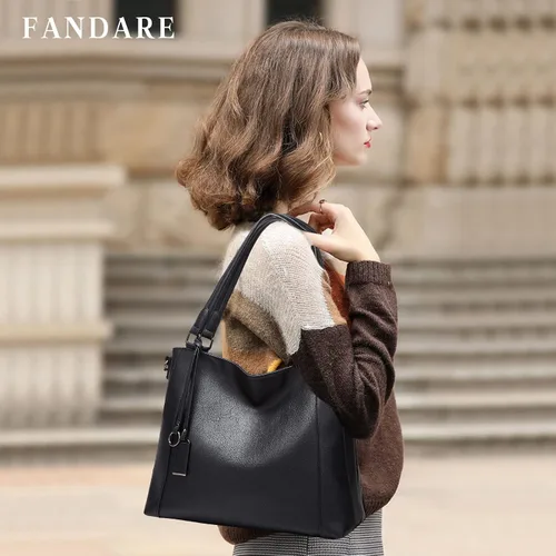 Vista 2 de FANDARE Bolso de mano para mujer, de piel sintética suave, impermeable, resistente al agua