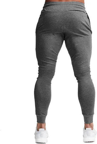 Vista 3 de BUXKR - Pantalones deportivos ajustados con bolsillos profundos para hombre, para gimnasio, correr y fisioculturismo