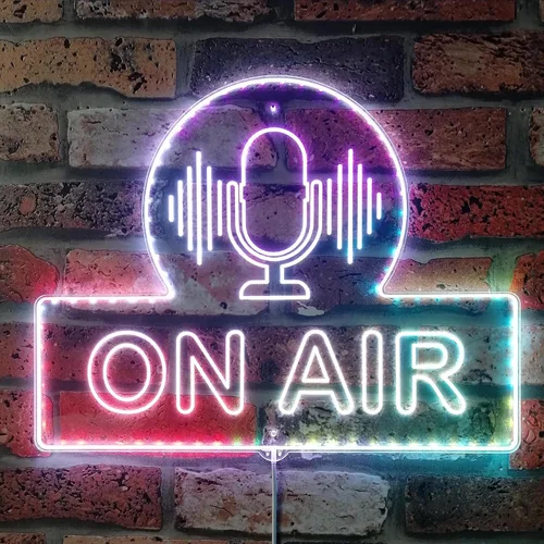 Vista 15 de ADVPRO Grabación en vivo en el aire RGB Dynamic Glam LED Sign - Forma de corte a borde - Decoración de pared inteligente 3D - Iluminación dinámica