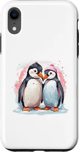 Vista 8 de iPhone 15 Pingüino Pareja Boda Pájaro Boda Matrimonio Día de San Valentín Love Case