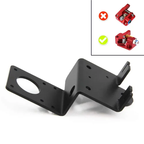 Vista 2 de Placa de soporte de extrusora de engranajes dual de accionamiento directo, filamentos flexibles de impresión fácil para impresora 3D Ender-3, Ender
