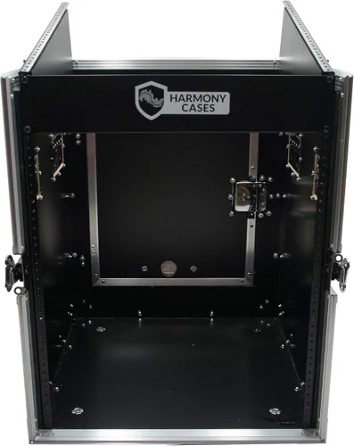Vista 3 de Harmony Audio Case HCM12U DJ Pro Audio 10U Slant Top 14U Vertical Mixer Rack Case
