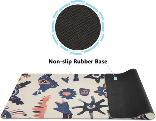 Vista 2 de ALAZA Retro Boho Bohemian Large Gaming Mouse Pad Big Mousepad Mice Keyboard Mat with Non-Slip Rubber Base for Computer Laptop Home & Office, 31.5 X