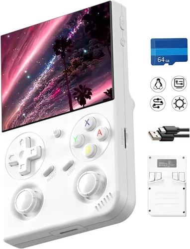 Vista 7 de Retro Handheld Game Console,Portable Game with 3.5 Inch IPS Screen,with 64G TF Card Pre-Installed 4353 Games Supports 5G WiFi Bluetooth HDMI and TV