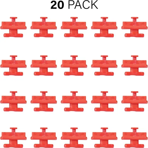 Vista 2 de On-Q AC1051-KH-20 Clips de poste para cerradura (paquete de 20), rojo