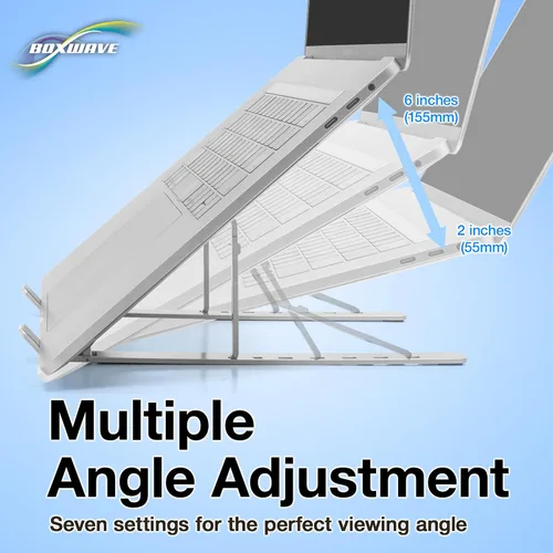 Vista 3 de BoxWave Soporte y soporte compatible con Chuwi LarkBook X - Soporte compacto QuickSwitch para portátil, soporte de visión multiángulo, plateado