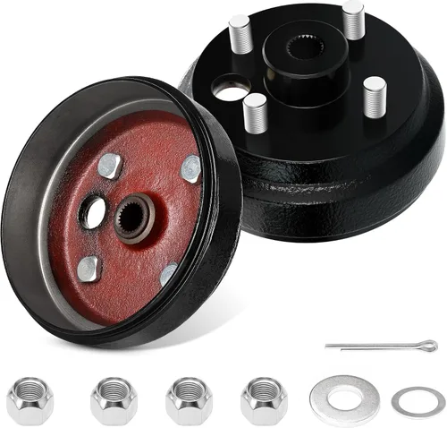 Vista 3 de 10L0L Conjunto de cubo de tambor de freno para carrito de golf EZGO TXT PDS (eléctrico), vehículos de gas de 2 ciclos 1982-1993, repuesto OEM #