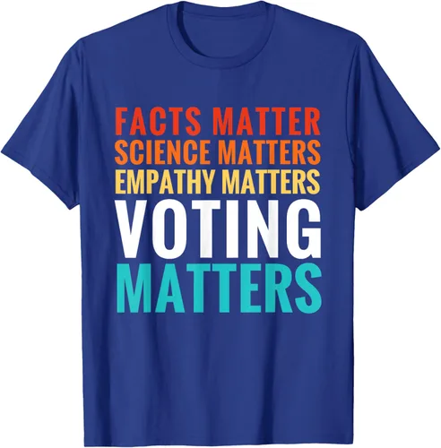 Vista 21 de Facts Matter Science Matters Voting Matters - Camiseta demócrata liberal, Negro, S