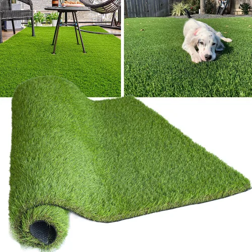 Vista 8 de Petgrow Césped artificial lujoso de césped realista 1 X 10 pies, césped falso sintético para perros de 1.57 pulgadas de altura ultragruesa