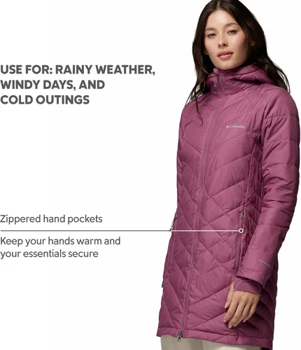 Vista 5 de Columbia Heavenly - Chaqueta larga con capucha para mujer Malva antigua
