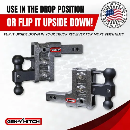 Vista 9 de GEN-Y Hitch Enganche de caída de 6" para receptor de 2.5", 3 posiciones ajustables