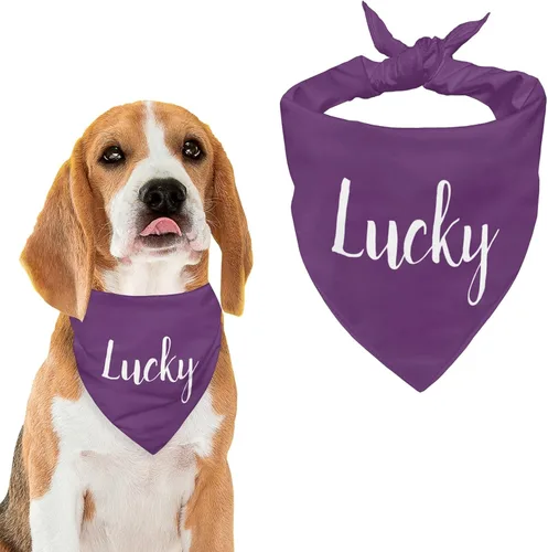 Vista 47 de Bandana personalizada para perro con nombre de poliéster, bandana personalizada para perro, triángulo, bufanda personalizada para mascotas
