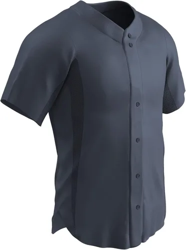 Vista 5 de Champro Camiseta de béisbol de media manga con botón completo para hombre