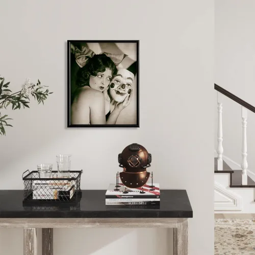 Vista 4 de Clara Bow - Póster con impresión vintage, foto retro de la película de Hollywood de los años 20, arte de pared de payaso, cosas raras retro