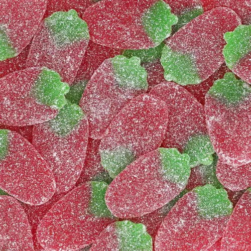 Vista 2 de Trolli Caramelo de gomitas con sabor a fresa agria con recubrimiento agrio I 6.17 oz 6.17 onzas