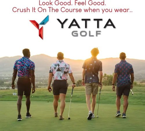 Vista 9 de YATTA GOLF Standout Performance Golf Polo Shirts Mens