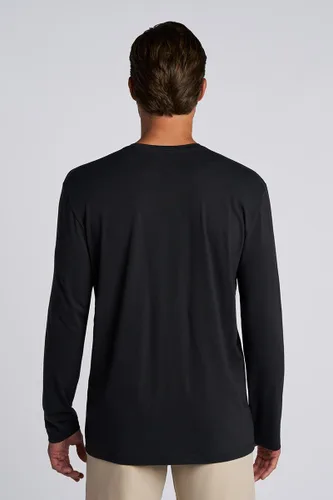 Vista 5 de Camiseta manga larga de hombre Coolibar UPF 50+ Protección solar., M, Negro