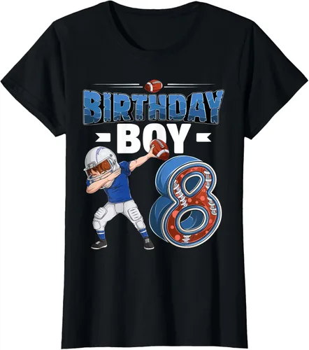 Vista 41 de Dabbing Boy - Camiseta de 8 años de fútbol americano americano, Negro, S